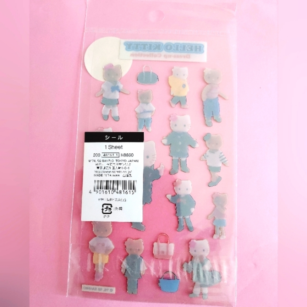 Sanrio 2002 Hello Kitty dress up collection stickers Rare new - Picture 4 of 7